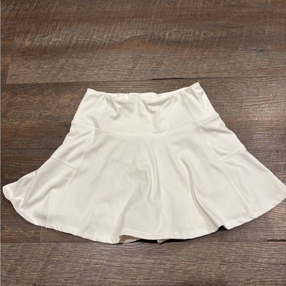 Aeropostale Cream Skater Mini Skirt Pleated Casual